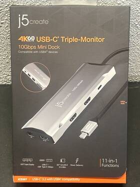Jcd392 J5create Usb-c 10gbps Travel Dock Brand New And Factory Sealed In Box