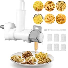 Jahyshow 883148413136 Pasta Press Attachment For Kitchenaid Mixer 6 White Outlet Shapes Us