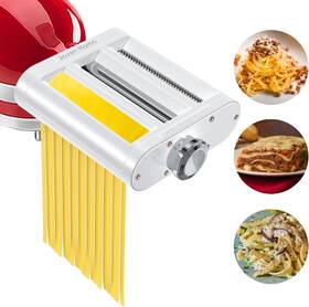 Jovan Home 744110048414 Pasta Maker Attachment For Kitchenaid Stand Mixers 3 In 1 Set Includes