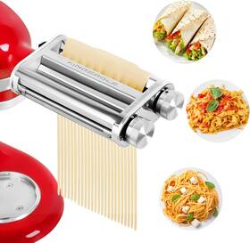 Kingeagle 313051199181 Pasta Roller Noodle Cutters Attachment For Kitchenaid Mixers Maker Attach