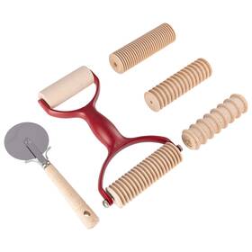 Gw39a03-08 Kings County Tools 7 Pcs Pasta Making Kitchen Set With Handle Cutter Rolling Pin 4 Rollers