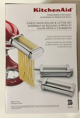 Kitchenaid 190403339194 Ksmpra 3-piece Pasta Roller And Cutter Attachment Set