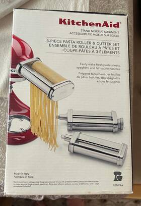 Kitchenaid 830494392134 Ksmpra Pasta Roller And Cutter Attachment Set - 3 Piece Genuine