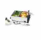 Km6122 Unbranded Buffet Servers And Warmers Professional Stainless Steel Dual Tray