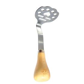 Lcy14 Leooccye Wooden-handled Potato Masher Mini Avocado Normal Size Stainless Steel Color