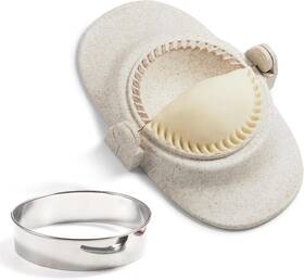 Sx003 Lmfeg Dumpling Maker Set With Dough Cutter And Empanada Press Mold - 3 Inch White