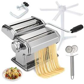 Lolozest Pasta Maker Machine Manual Hand Crank Noodle Makers With 9
