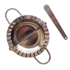 Lovedeal 674012839929 6 Inch Large Dumpling Maker Stainless Steel Empanda Press Silver