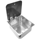 Va8005 Lr1760 Can Srl Premium Metal Square Sink And Faucet Glass Lid