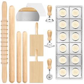 Macifeci 765133855988 Pasta Making Tools Set Kit Includes 12 Pcs Brown
