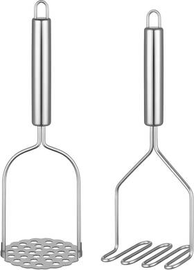 Mac003a Maclia 2pcs Mashed Potato Masher - Stainless Steel Smasher Silver