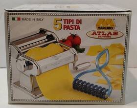 Marcato 000011002163 2002 Atlas 150 Noodle/pasta Maker Cutter Pastabike 5 Tip Di Machine New