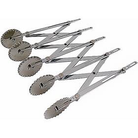 141013 Matfer Bourgeat Stainless Steel Adjustable Pastry Cutter 5 Fluted Wheels