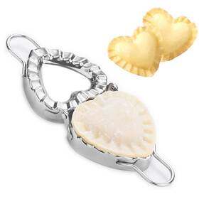 Mggi Mg20220209 Heart Shaped Ravioli Mold Pierogi Dumpling Maker Stainless Steel Silver