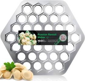 1302439 Mhh Russian Ravioli Maker Dumplings Mold Pelmeni Metal Siberian 1. Aluminum