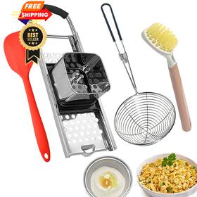 Mlesi 029082333837 Premium Grade Stainless Steel Spaetzle Maker With 4-piece Set Silver