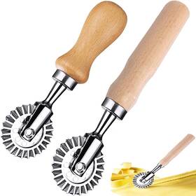 751342 Mtomdy 2 Pcs Pastry Wheel Cutter - Ravioli Pasta With Roller