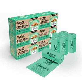 Myecoworld 850056882187 3 Gal. Compostable Food Waste Bag - 12 Boxes Of 25 Bags/300 Ct