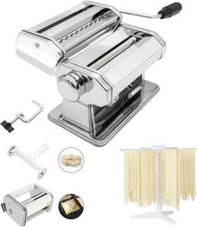 Mztogr 313016996923 Pasta Maker Machine Set Of 6 Piece 150mm Steel Noodle With 9 Adju
