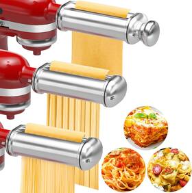 Newsets 445023915956 Pasta Maker Attachment For All Kitchenaid Stand Mixers 3 Pcs Kitchen Aid