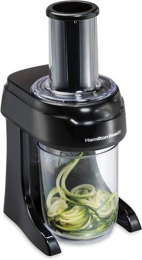 6-cups Nobrand 70930 3-in-1 Electric Spiralizer 3 Cones Black