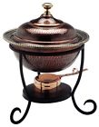 45642008403 Old Dutch 3 Qt Round Antique Copper Chafing Dish Oven Safe Food Container Gift