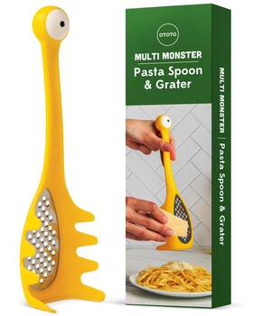 Ot015 Ototo Pasta Spoon And Spaghetti - Cooking Gadgets One Size Yellow