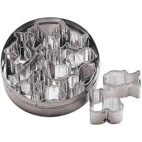 47303-10 Paderno Animals Dough Cutter Set Of 10 Assorted Pieces Stainless Steel