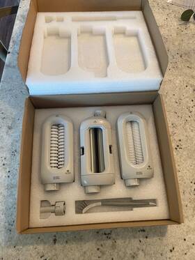 101231 Pampered Chef Deluxe Stand Mixer 3-piece Pasta Roller And Cutter Set