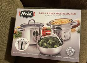 Inv00341 Parini Cookware Brand New 3in 1 Pasta Multicooker