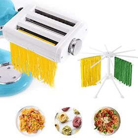 B09sbjlrjh Pasta Maker Attachment 3 In 1 Kitchen Aid Stand Mixer Roller Spaghetti Fettuccine