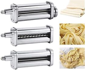 Pasta Maker Attachments Set 3pcs For All Kitchen Aid Stand Mixer Including