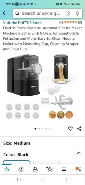 H9-phittis Phittis Electric Pasta Machine Auto. Maker With 8 Disc For Spaghetti &fettuccine