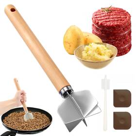 Rdgxaed 735812932750 304 Stainless Steel Meat Masher 11ftft 6-blade Ground 11 2.76 Inch Silver