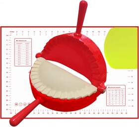 Jzmj-03 Rouzhxzh Empanada Press 6 Inch Maker Red Pastry Mat Dough Cut
