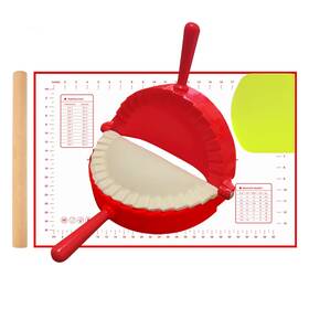 Jzmj-04 Rouzhxzh Empanada Maker 6 Inch With Pastry Mat Rolling Pin And Dough Cut Red