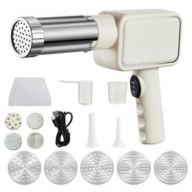 Rxrenxia 66516647 Electric Pasta Machine 5-in-1homemade Handheld Noodle Automatic Spagh