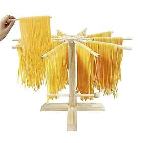Sameme 703726183322 Pasta Drying Rackwood Dryer Rack For Kitchen With 10 Bar Handlespasta R