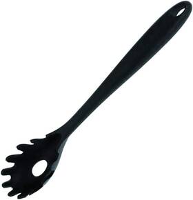 Spatulas-byu08 Santvolo Spaghetti Spoon Pasta Fork 11inch Silicone High Heat Black