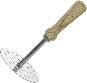 43235-99997 Shourya Trading Stainless Steel Smooth Potato Masher Ricer Presser With Wooden Silver