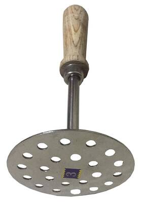 8541970928 Shradha Trading Stainless Steel Potato Masher Silver