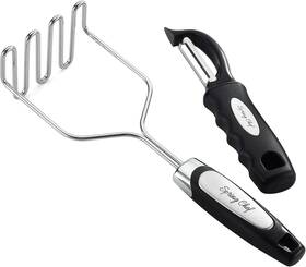 Lo-gwii-cq2p Spring Chef Stainless Steel Potato Masher With Premium