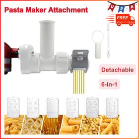 12255 Sun3drucker Pasta Maker Attachment For Kitchenaid Stand Mixers With 6 Interchangeable Shape