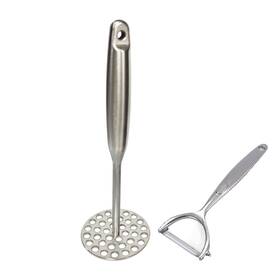 Syxltsh 766122723950 Potato Masher Peeler 2 In1 Set Soild Fully Solid Stainless Steel