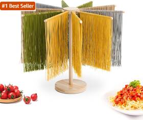 Pr-bxz-2 Taltbrex Pasta Drying Rack With 10 Rods Wooden Noodle Spaghetti Hol
