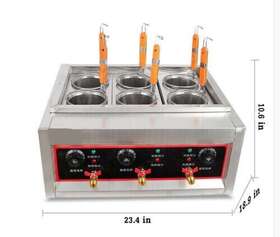 020105 Techtongda Used Commercial Electric Pasta Cook Machine Noodle Boiler 6 Holes Maker