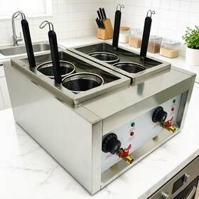 4000w Techtongda 4-pot Electric Noodle Cooker Pasta Cooking Machine 220v Boiler