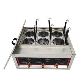 Techtongda 738633973711 Commercial Pasta Cooker 6 Holes Electric Noodle Cooking Machine