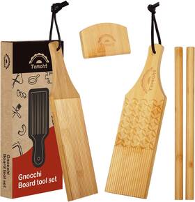 Temoht 788567704271 Gnocchi Board Set For Rolling Dough - Includes 4-in-1 Paddle And A Standard Padd