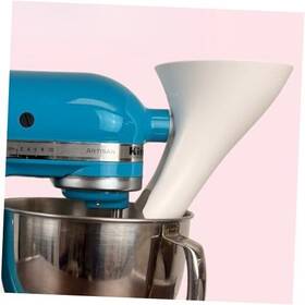 05-cc-easyad The Cookie Countess Flour Funnel - Stand Mixer Attachment By White